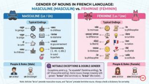 Le genre des noms  en français