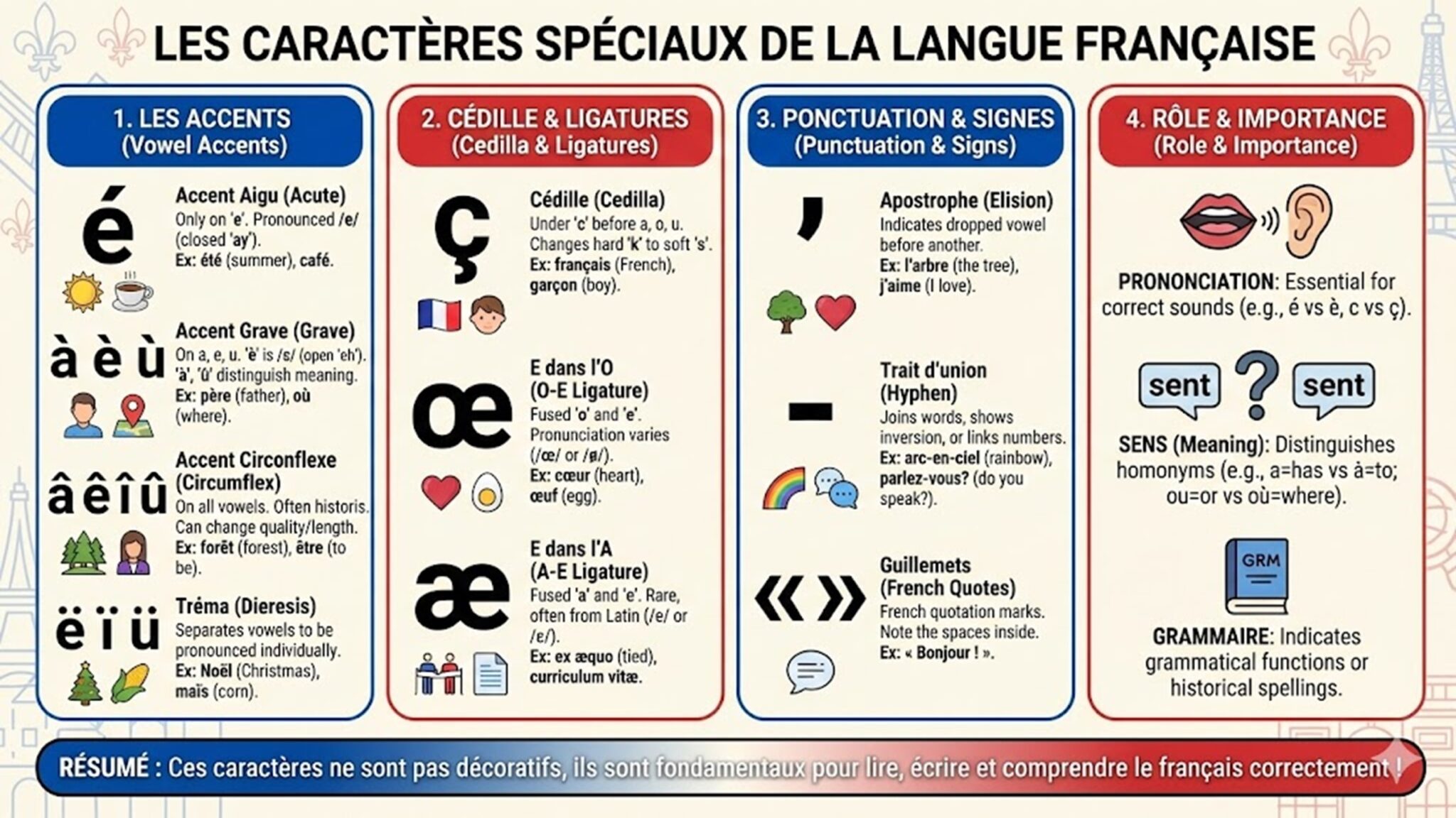 Les caractères spéciaux en français - imagiers.net